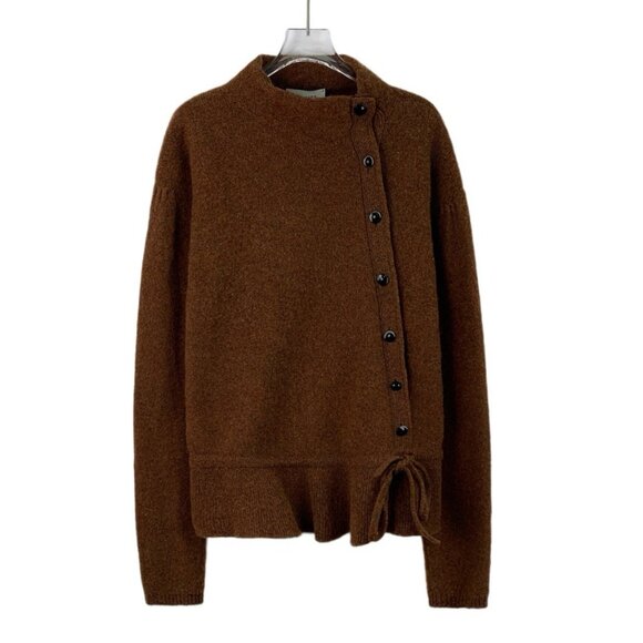 Lemaire Dark brown long-sleeve knit top - Picture 1 of 7